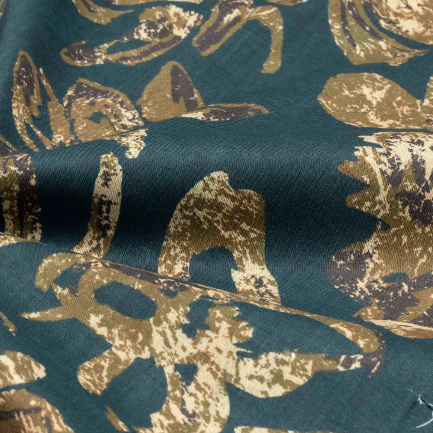 Abstract Floral Printed Cambric Fabric