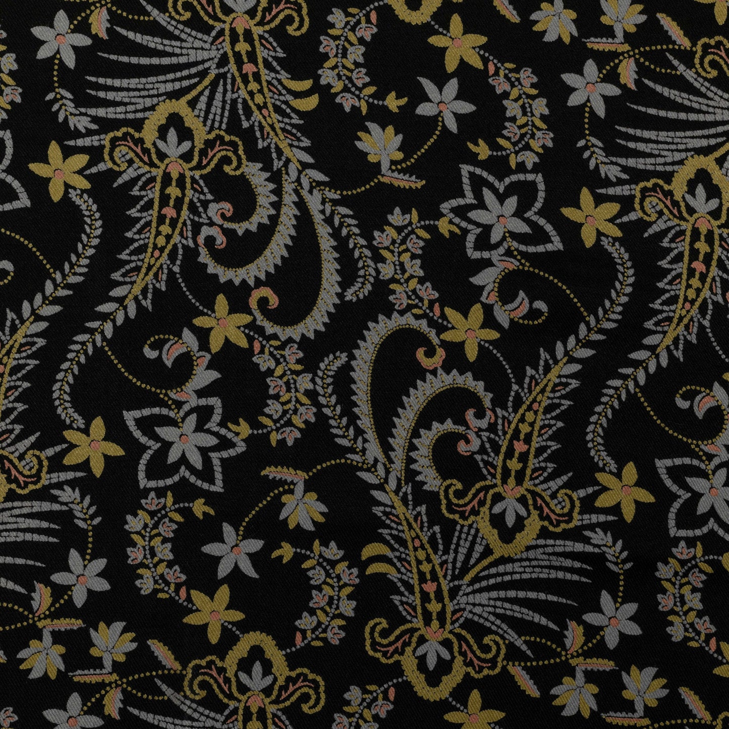 Classic Paisley Floral Printed Twill Fabric