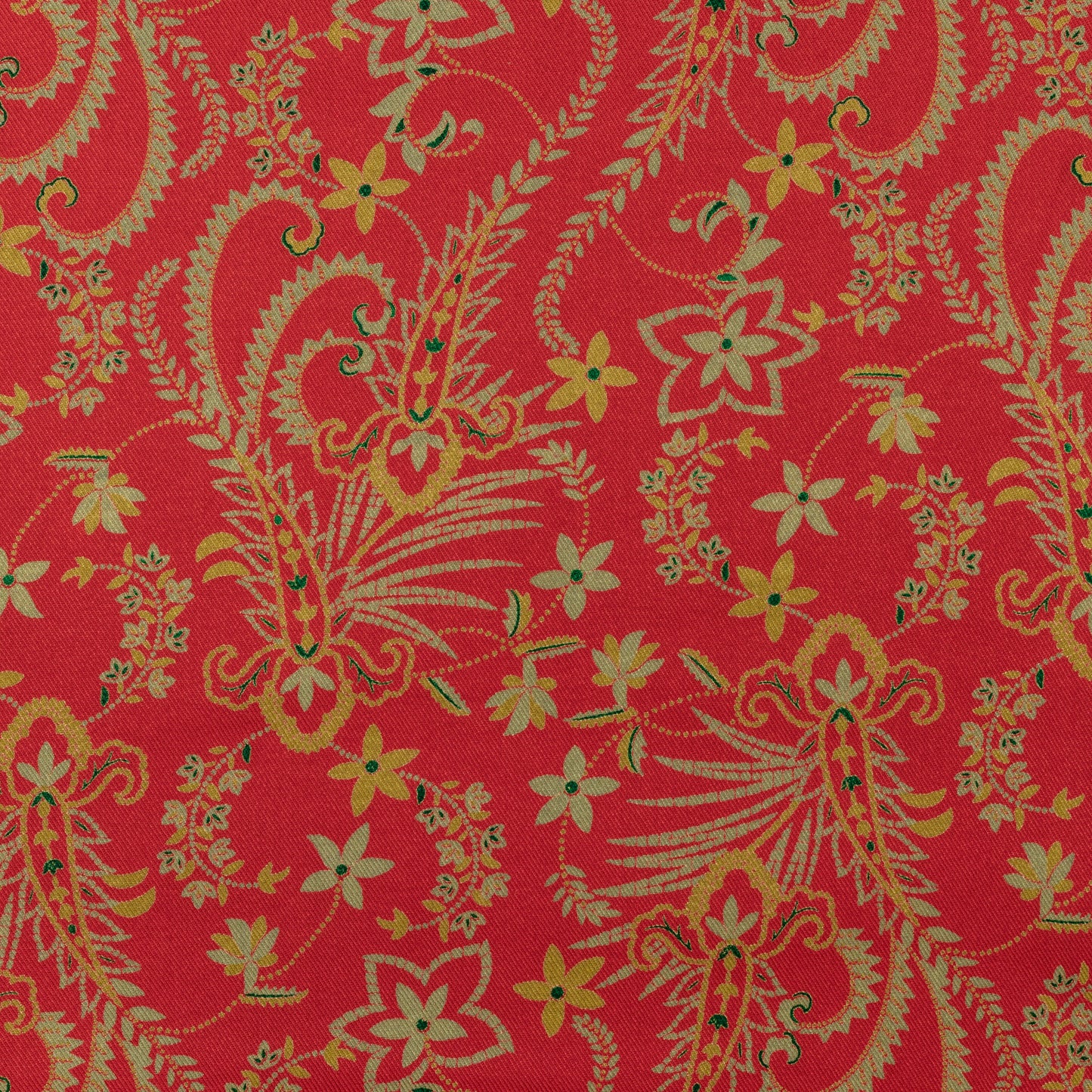 Classic Paisley Floral Printed Twill Fabric