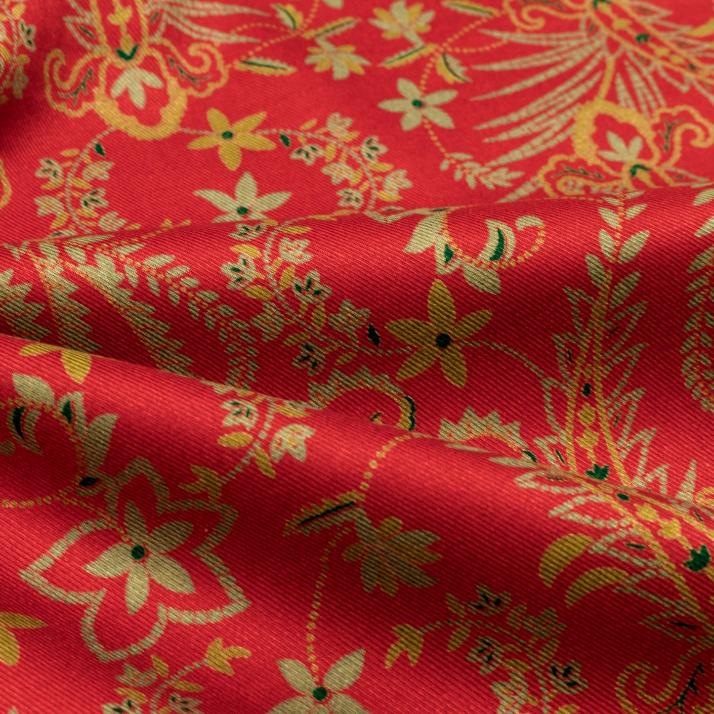 Classic Paisley Floral Printed Twill Fabric