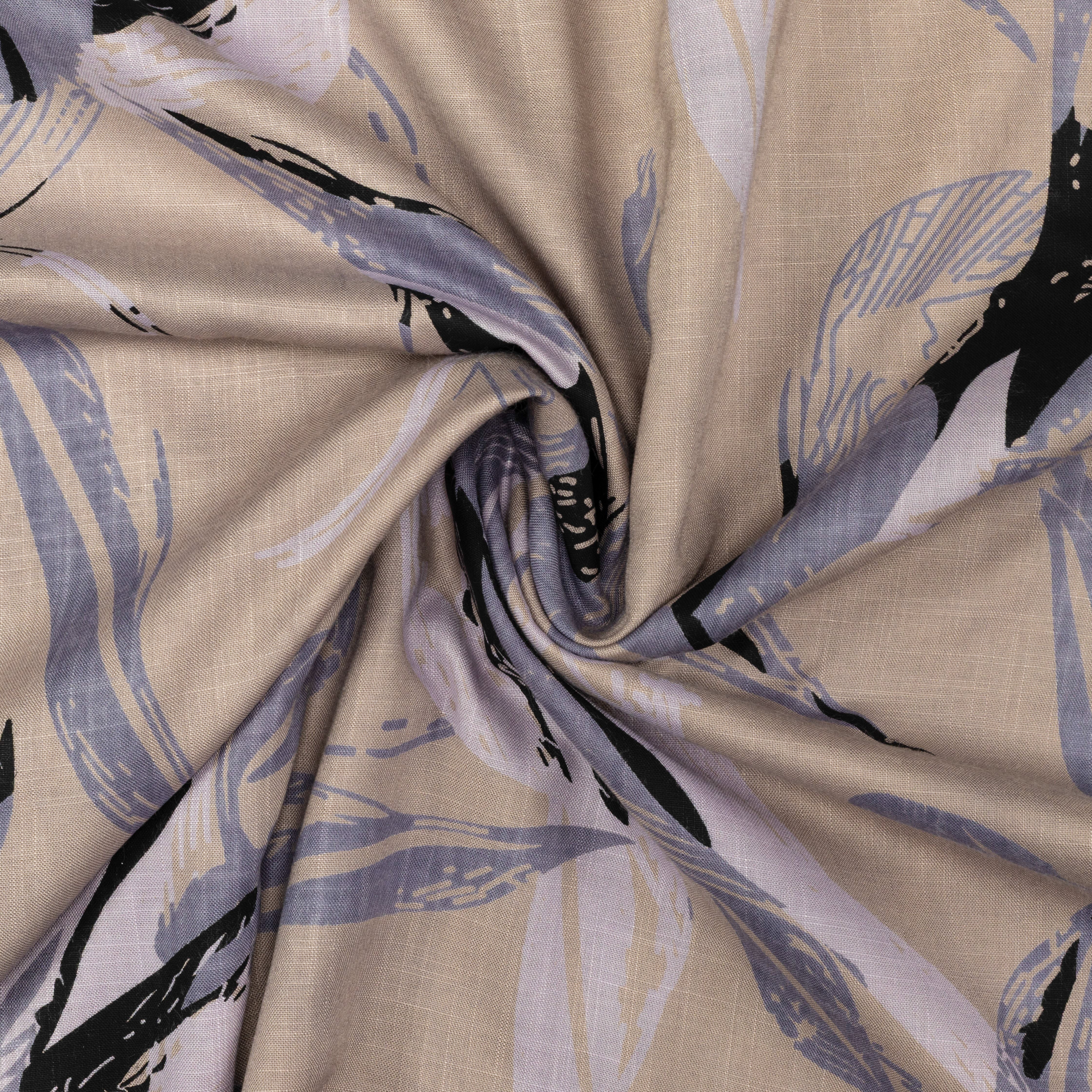 Abstract Brushstroke Modal Rayon Fabric