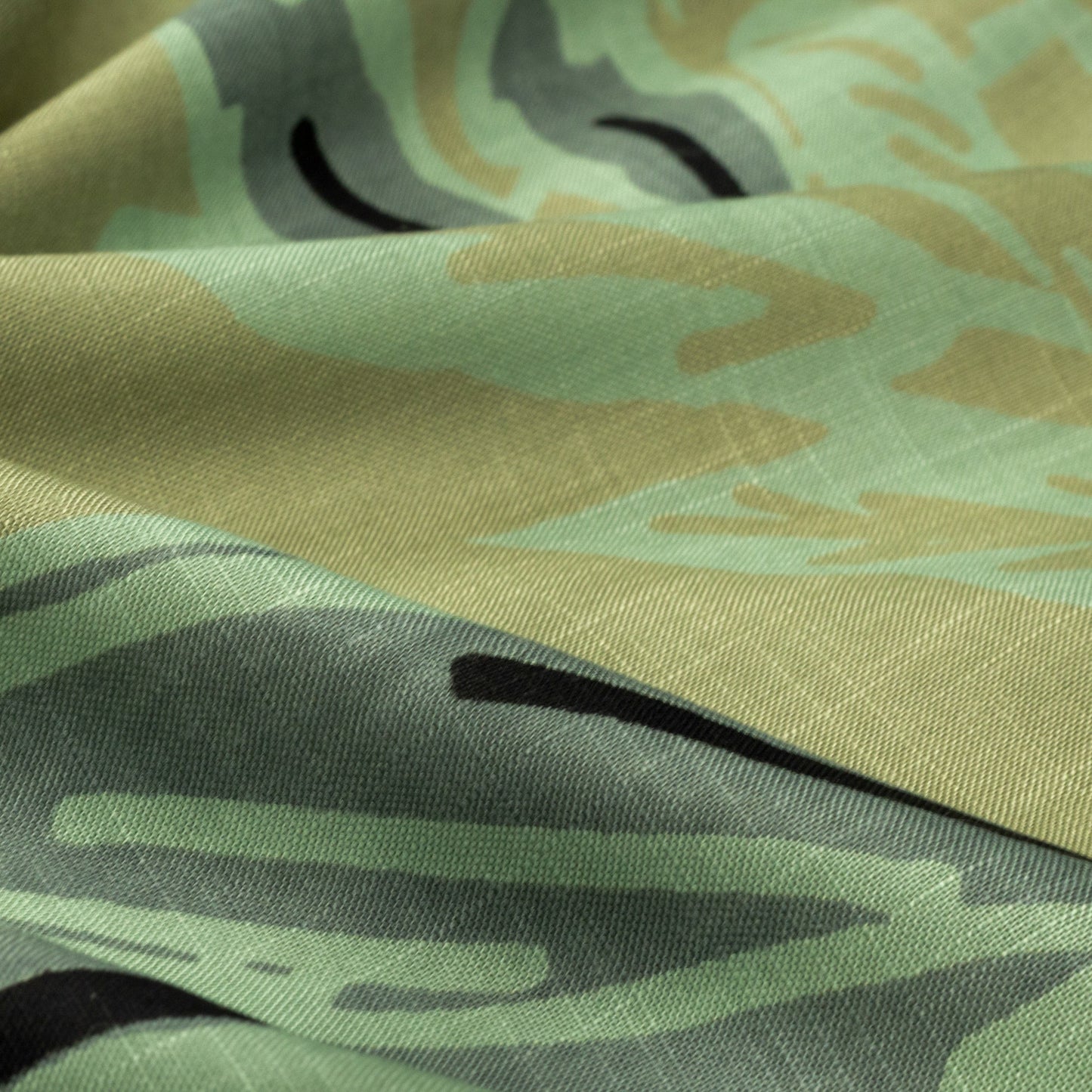 Abstract Leaf Printed Modal Rayon Fabric
