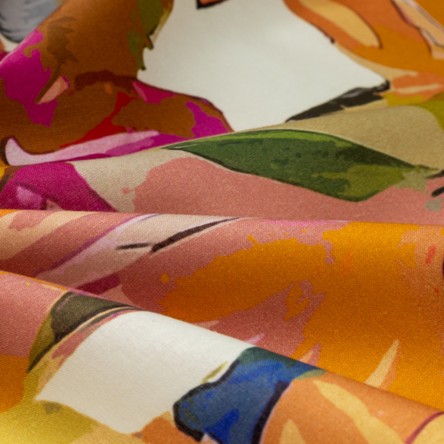 Bold Artistic Bloom Cambric Fabric