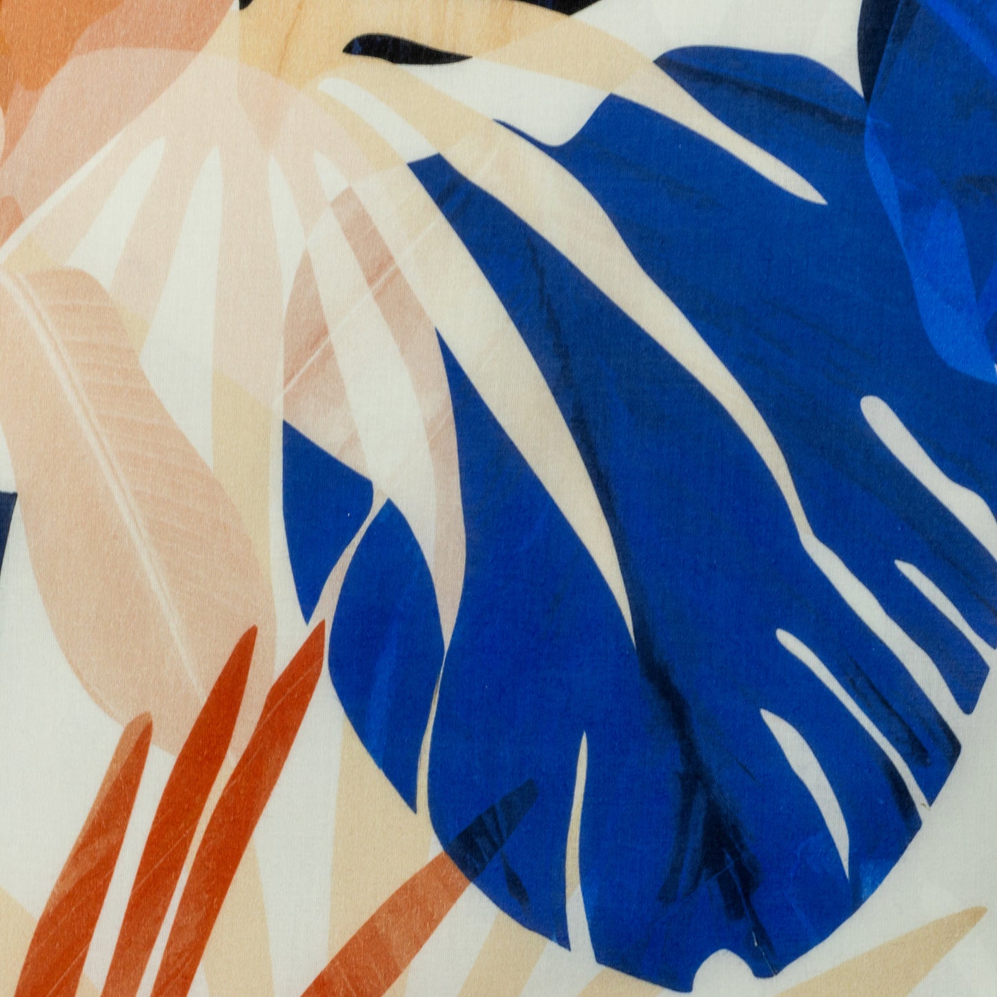 Tropical Leaf Printed Cambric Fabric