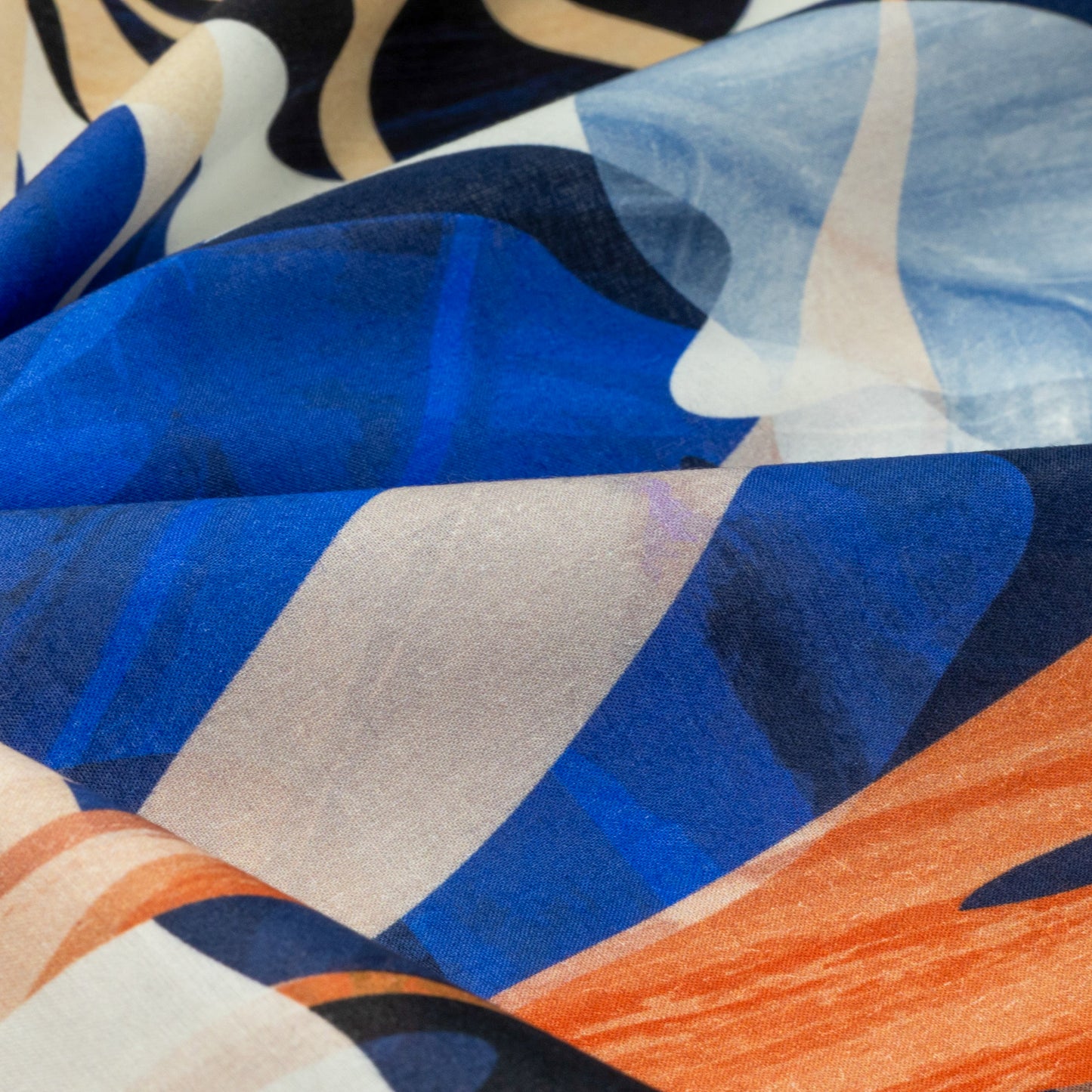 Tropical Leaf Printed Cambric Fabric