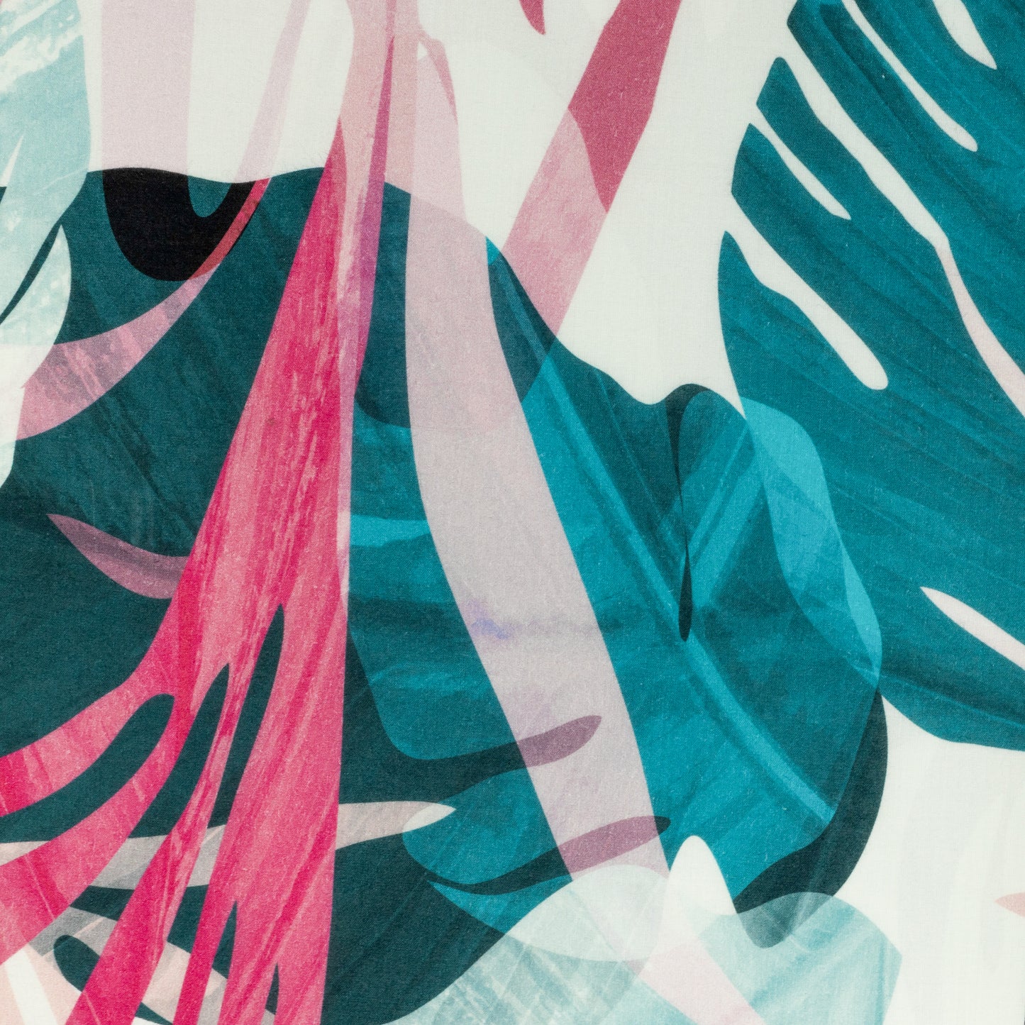 Tropical Leaf Printed Cambric Fabric