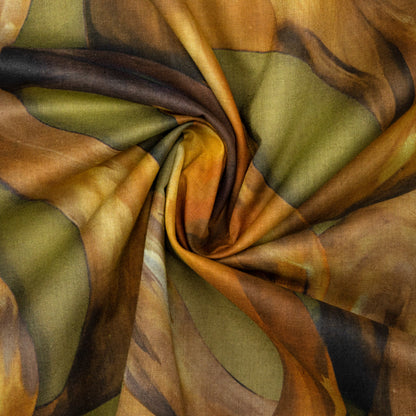 Abstract Fluid Art Cambric Fabric