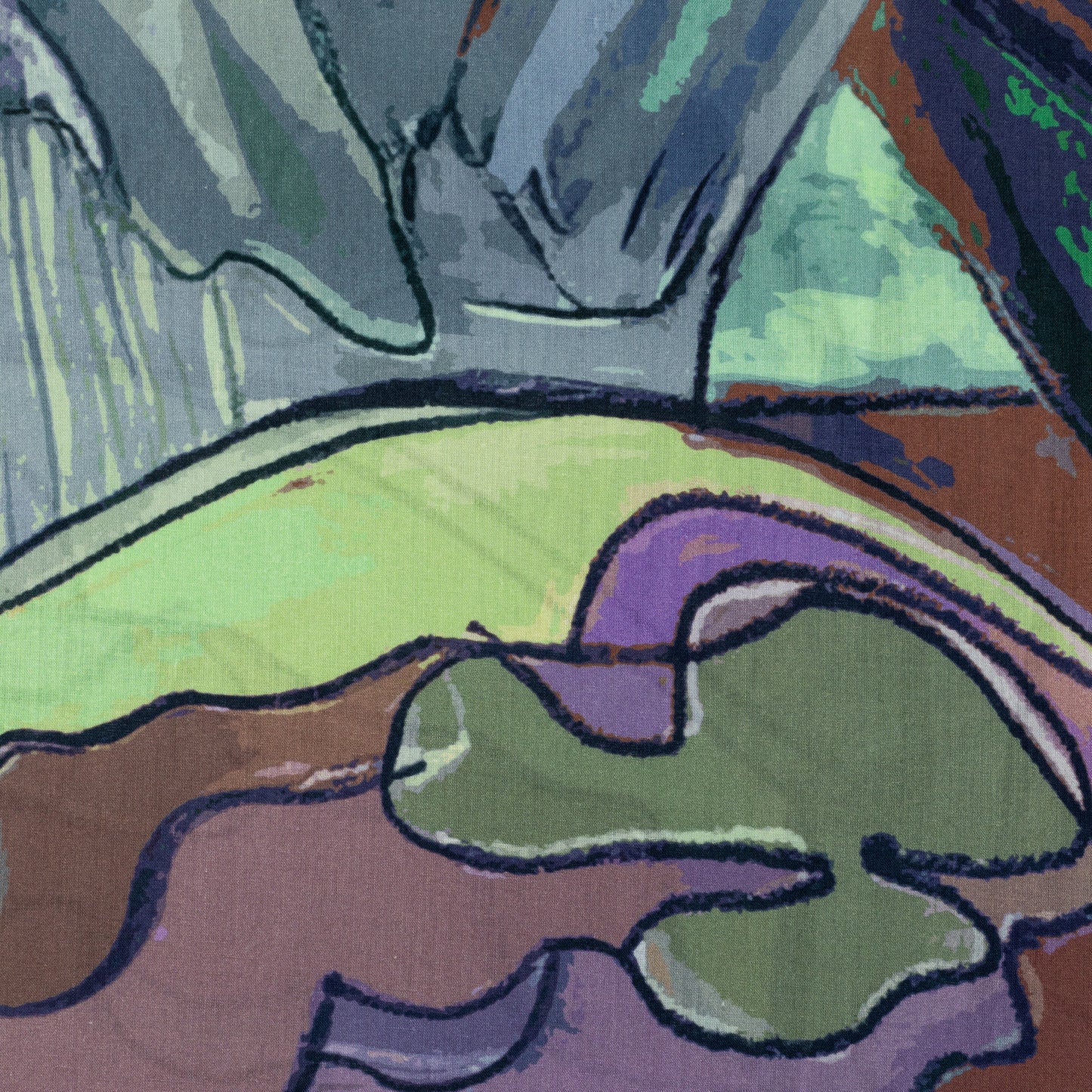 Modern Artistic Print Cambric Fabric