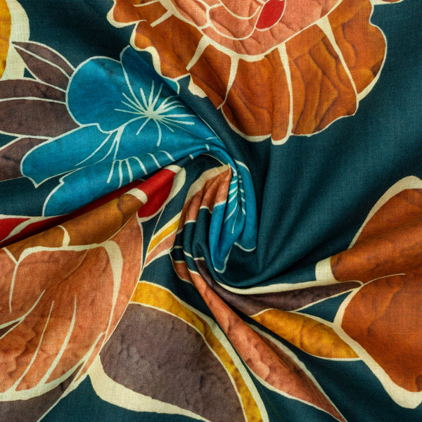 Timeless Floral Pattern Cambric Fabric