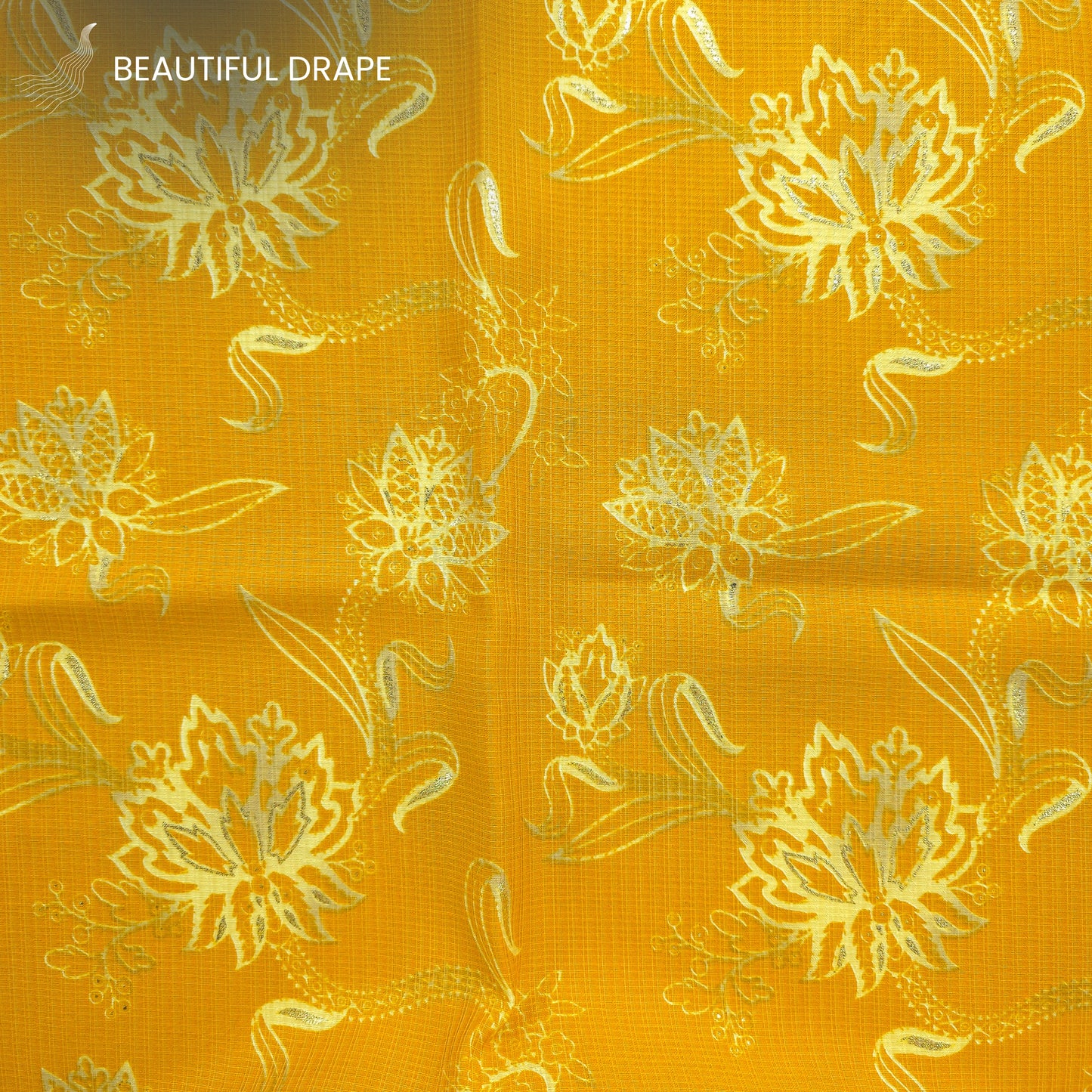 Royal Heritage Foil Printed Berlin Viscose Fabric