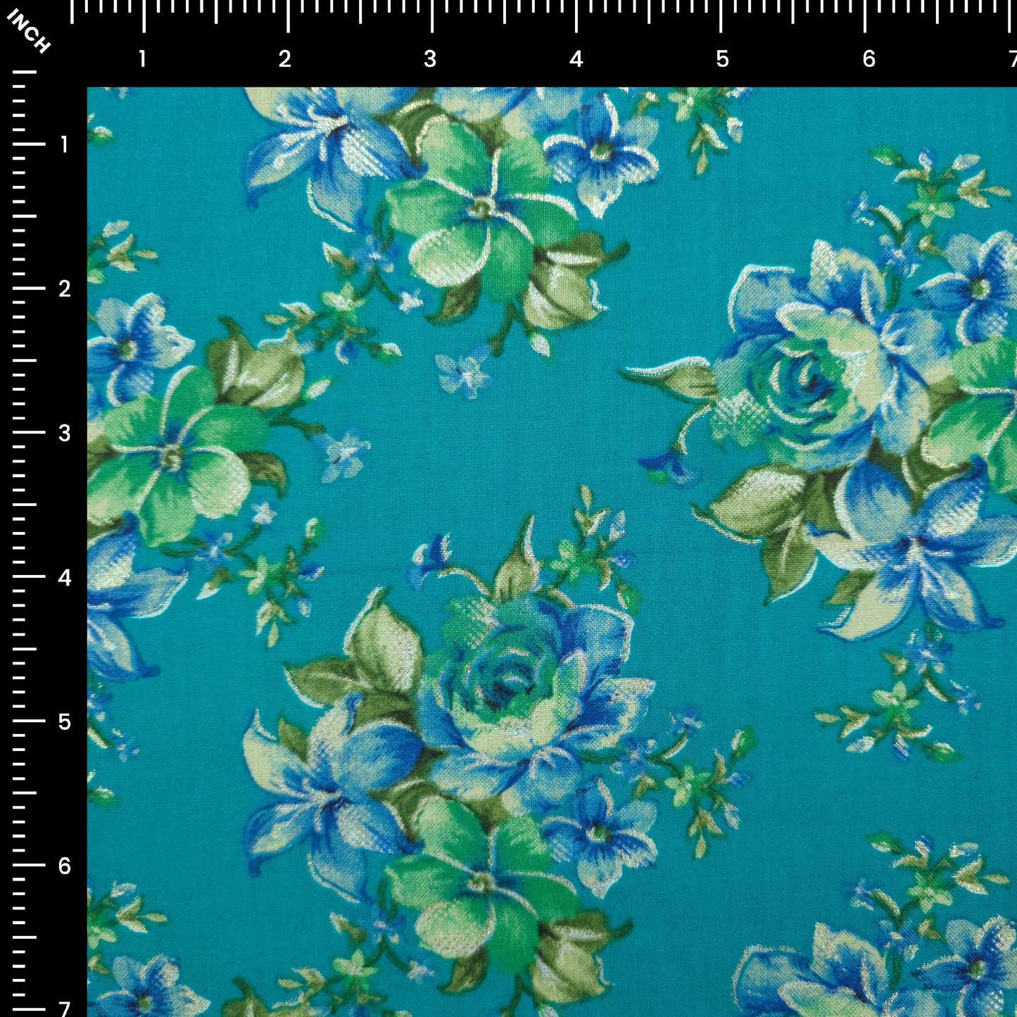 Floral Charm Foil Printed Rayon Fabric