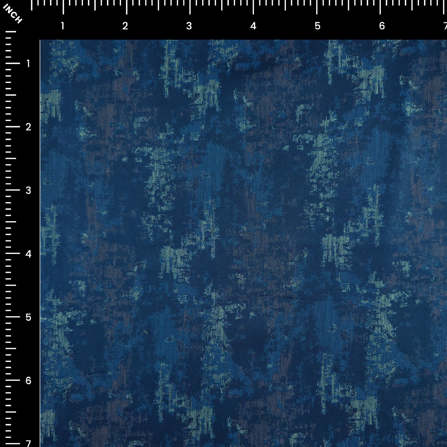 Midnight Abstract Texture Satin Fabric