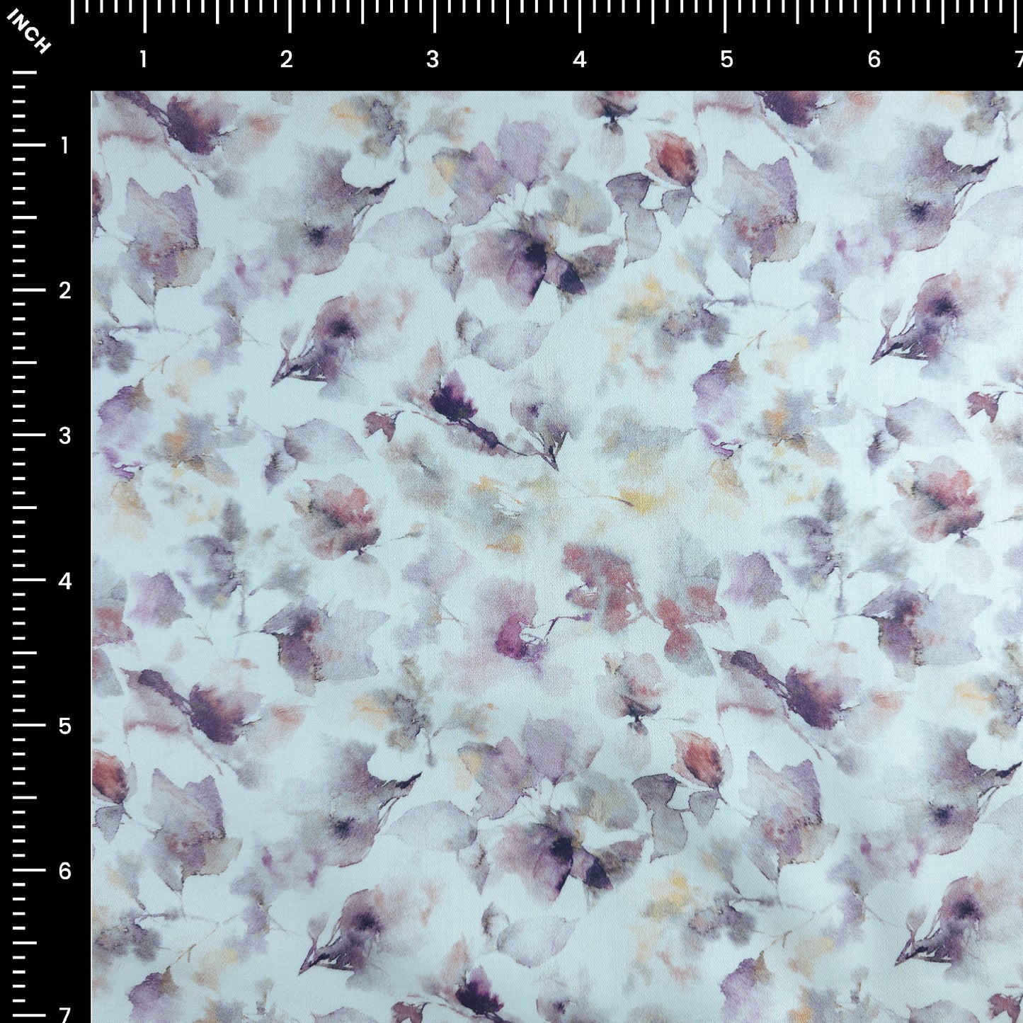 Watercolor Floral Printed Satin Fabric