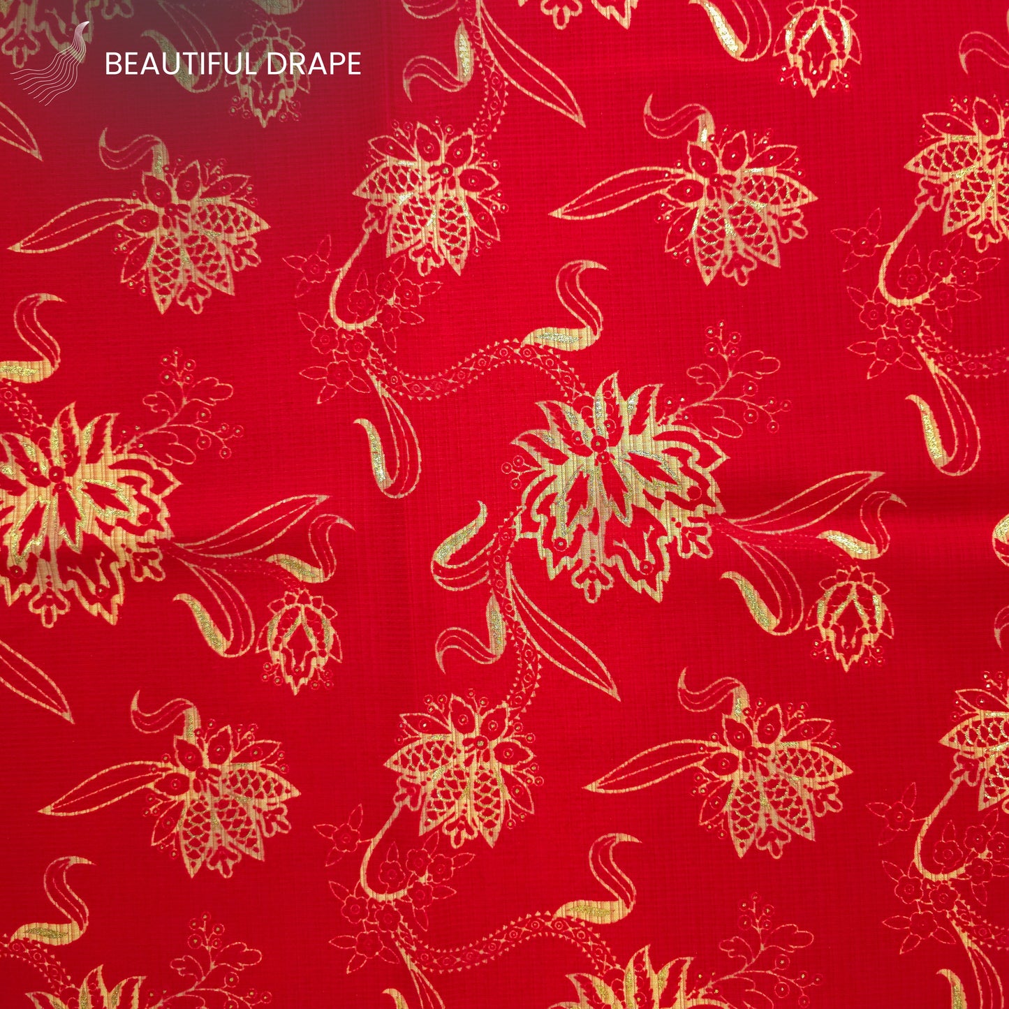 Royal Heritage Foil Printed Berlin Viscose Fabric