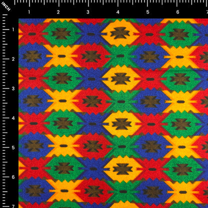 Artisan Dhaka Pattern Printed Fabric