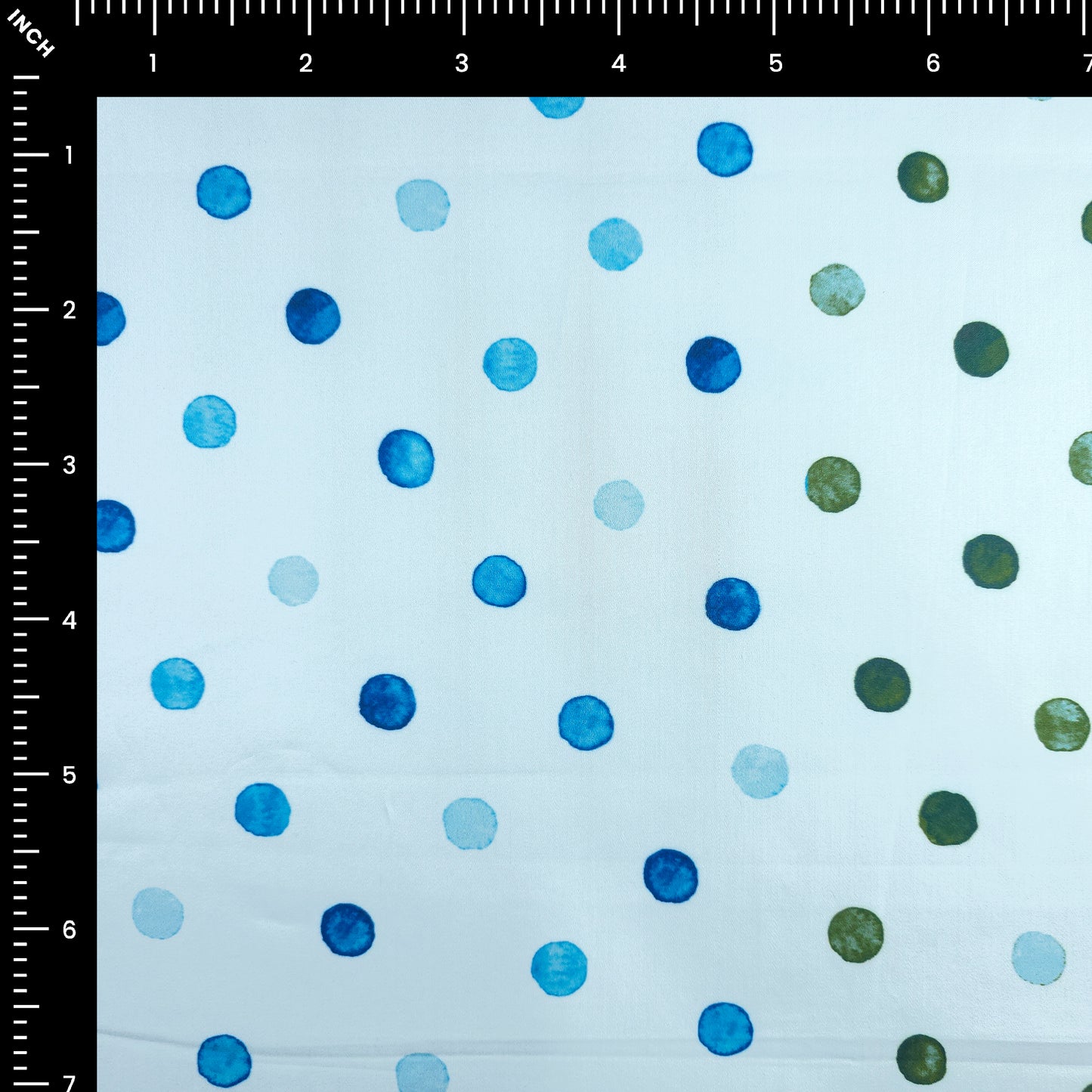 Multicolor Polka Dot Satin Fabric