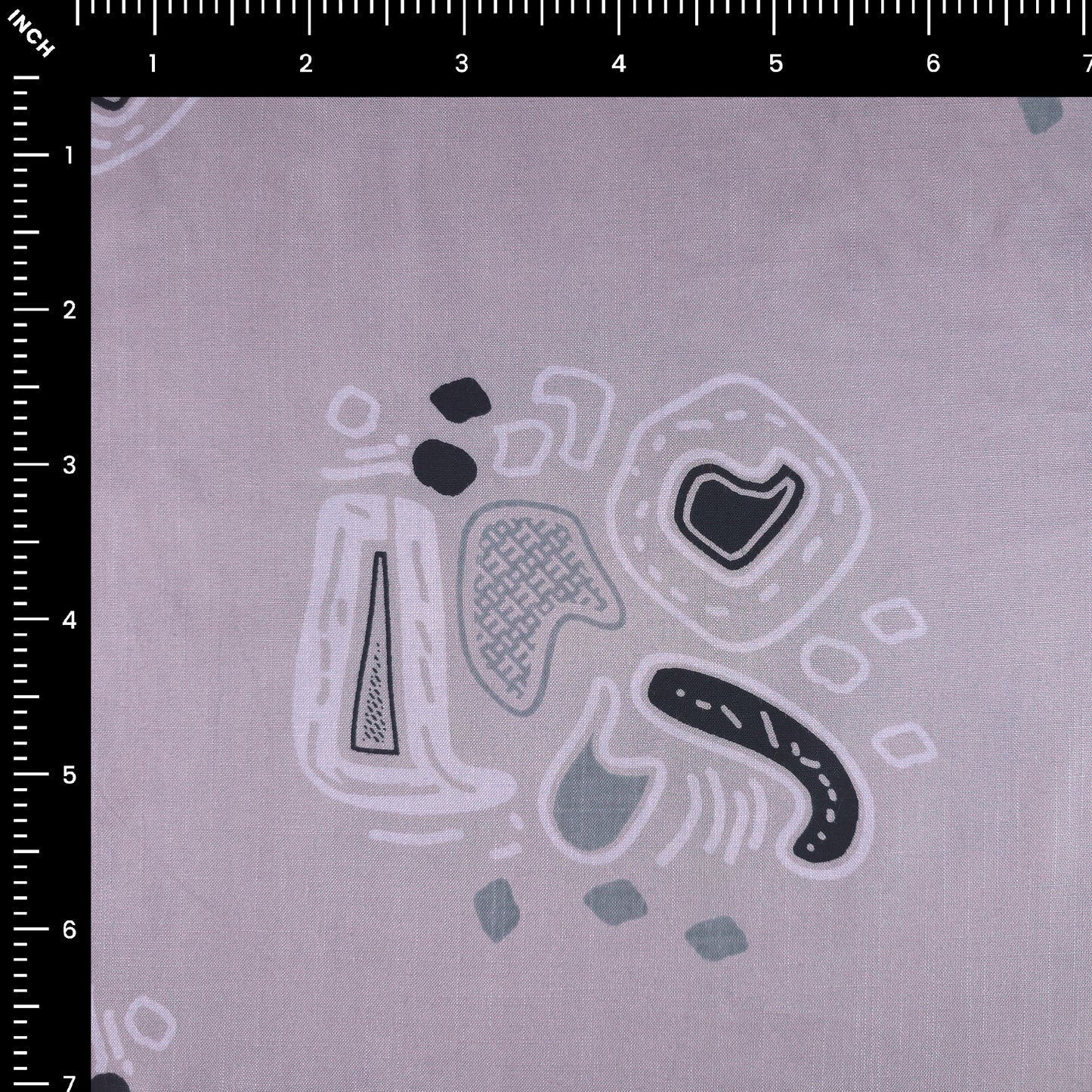 Minimal Geometric Motif Modal Rayon Fabric