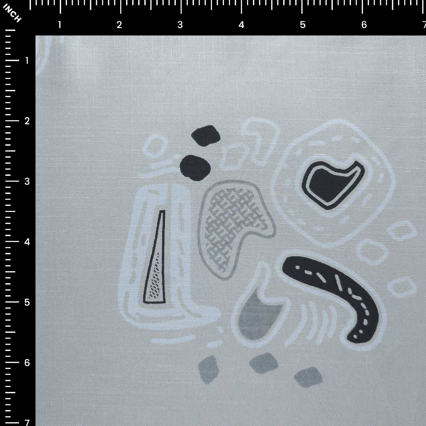 Minimal Geometric Motif Modal Rayon Fabric