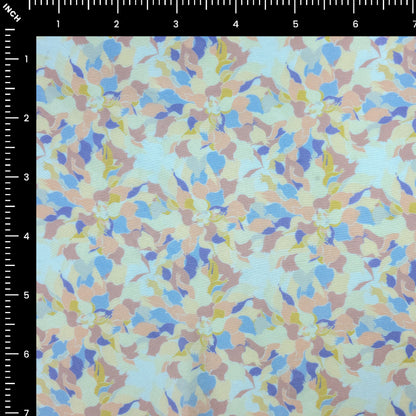 Soft Floral Printed Muslin Fabric
