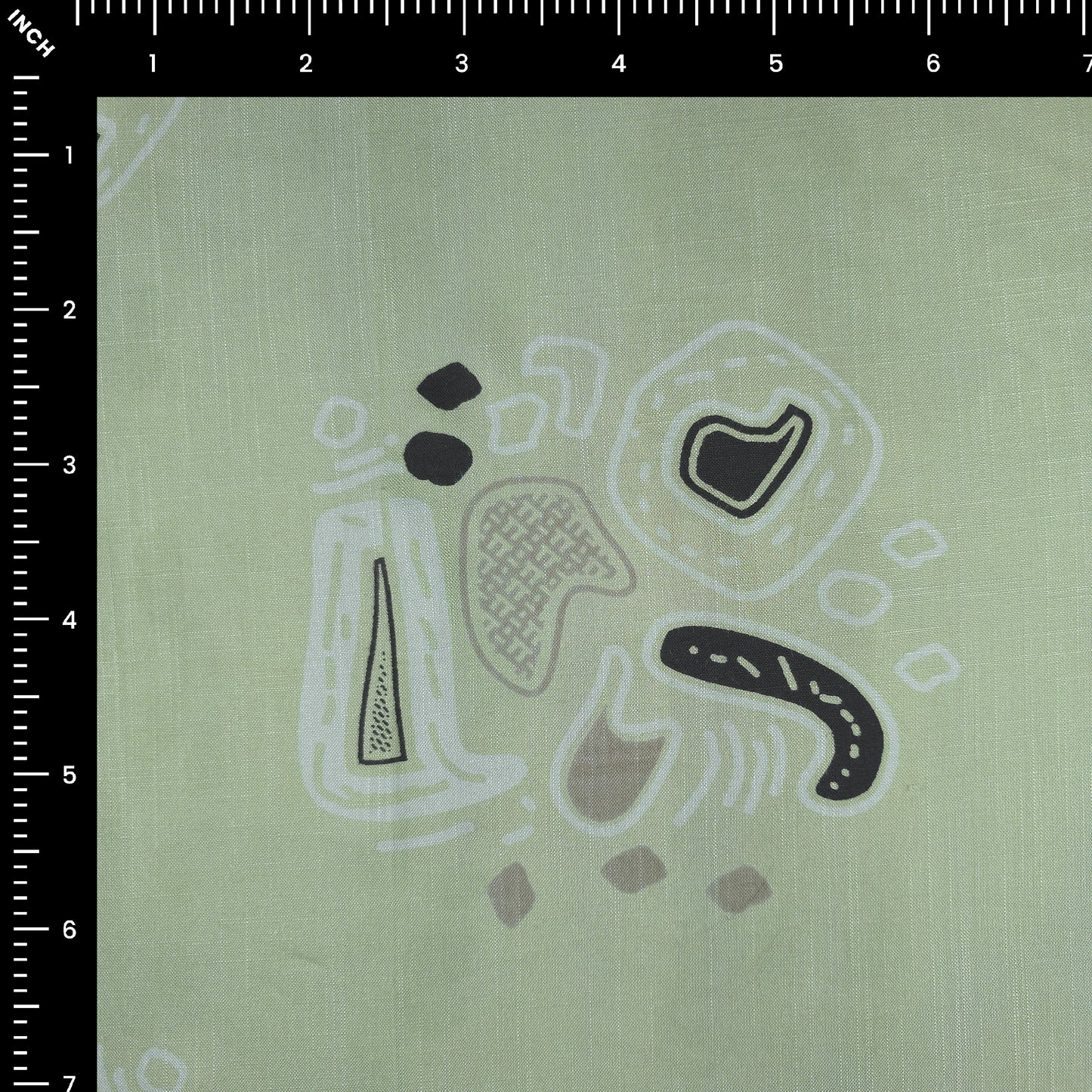Minimal Geometric Motif Modal Rayon Fabric