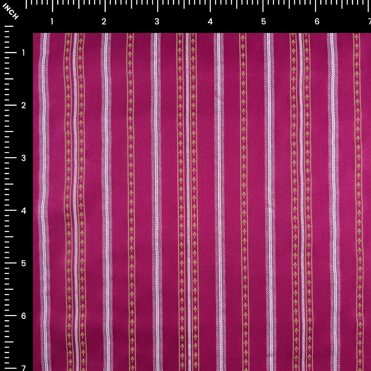 Royal Heritage Stripe Printed Satin Fabric