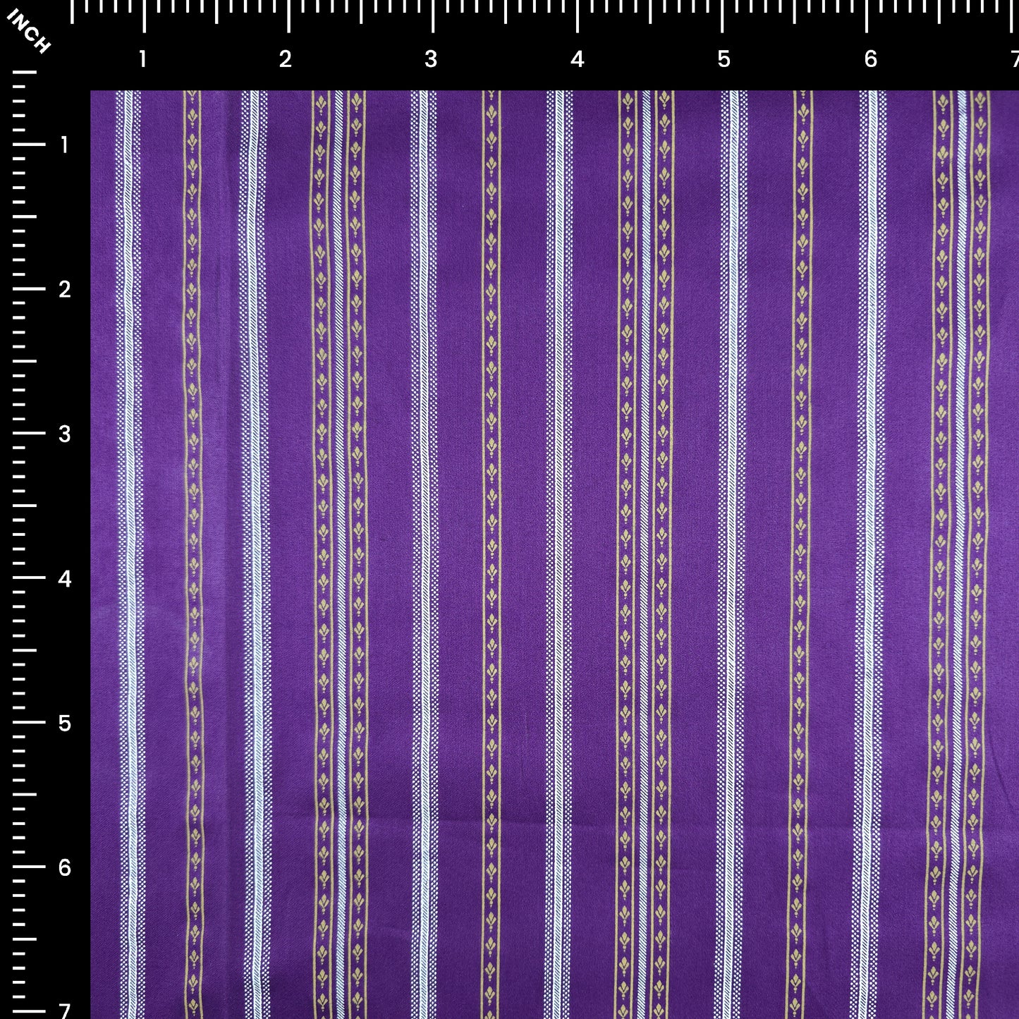Royal Heritage Stripe Printed Satin Fabric