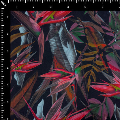 Tropical Paradise Printed Muslin Fabric