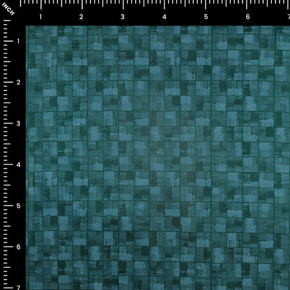 Luxury Textured Grid Printed Satin Fabric