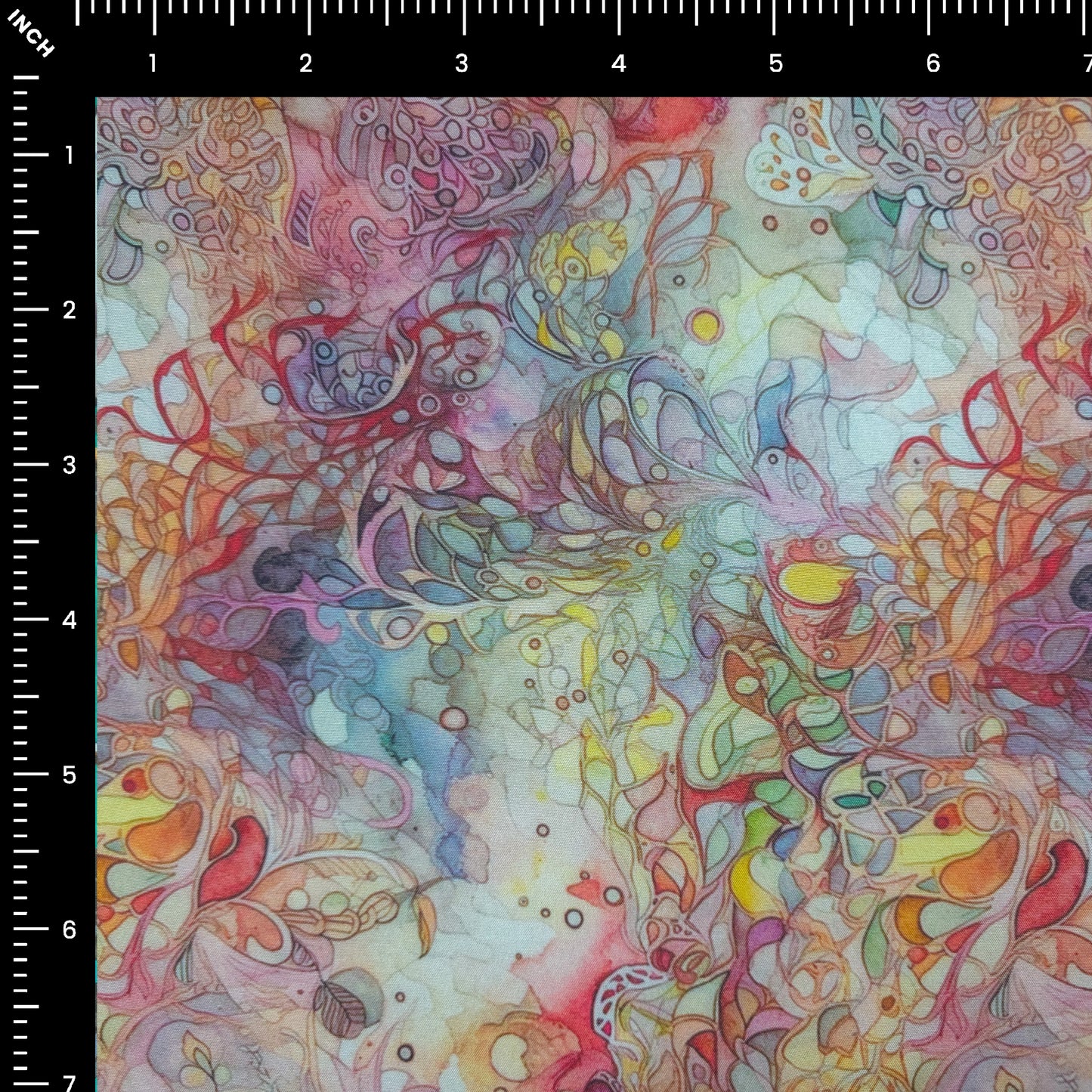 Artistic Dreamscape Printed Muslin Fabric