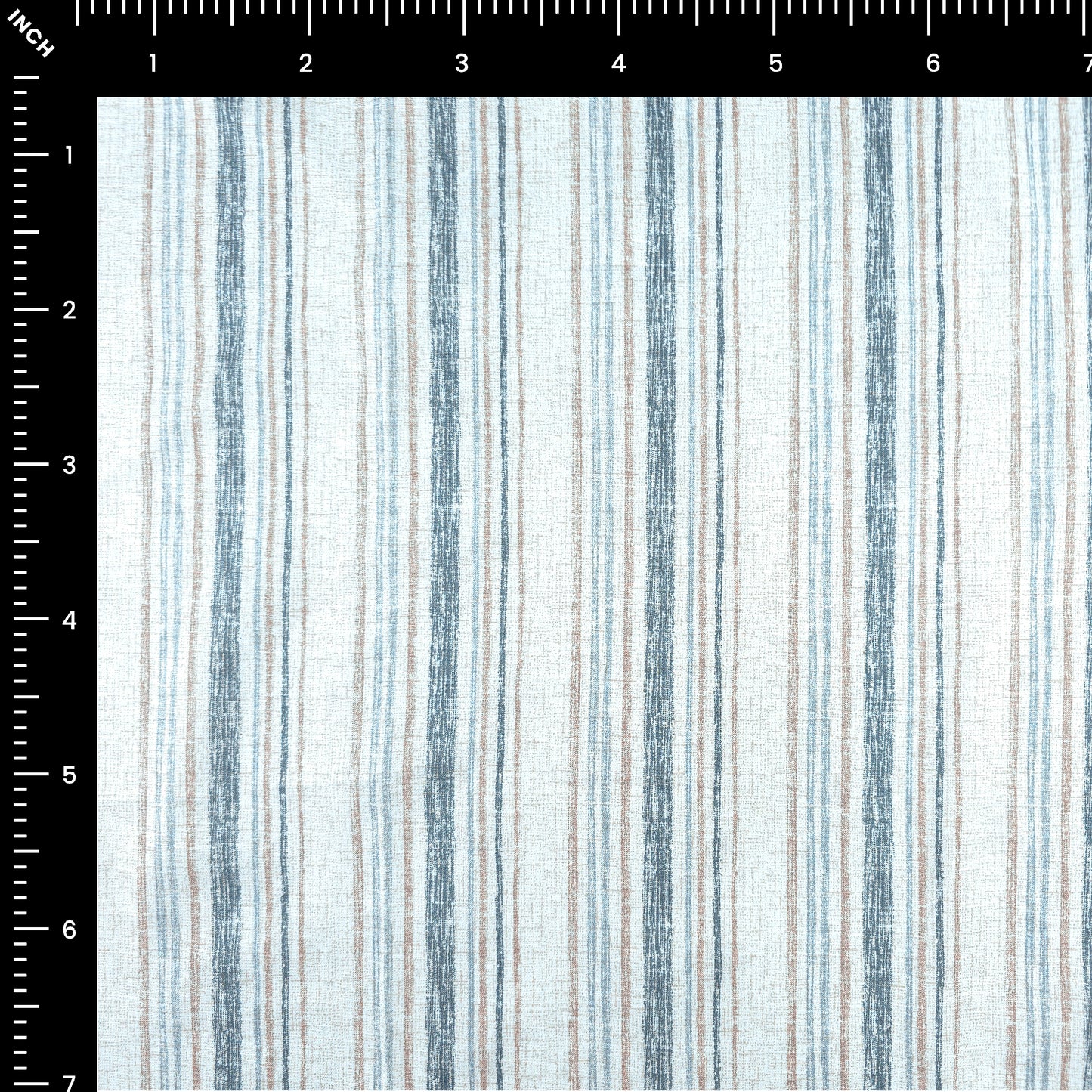 Woven Stripe Printed Slub Fabric