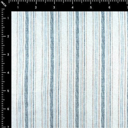 Woven Stripe Printed Slub Fabric - Kapaas Fabrics