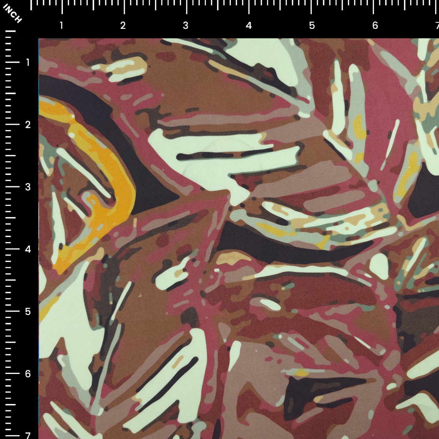 Abstract Camouflage Printed Cambric Fabric