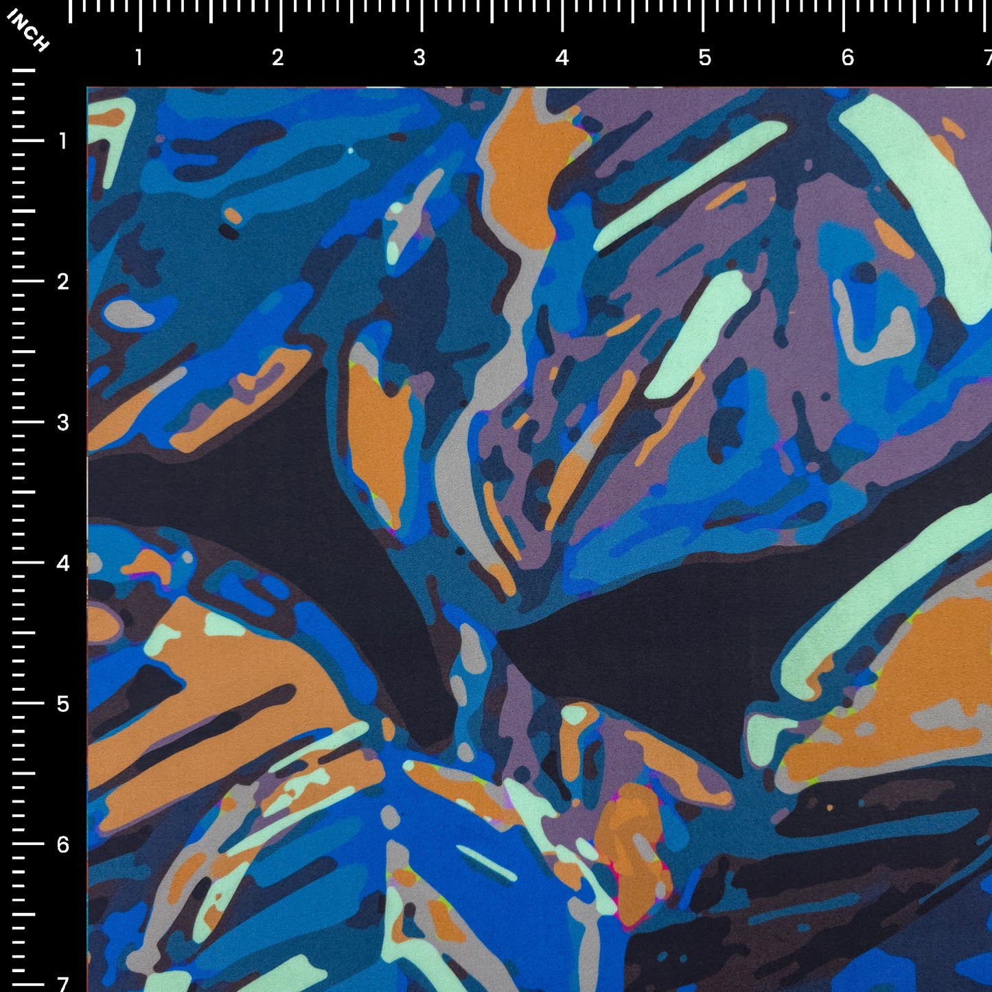 Abstract Camouflage Printed Cambric Fabric