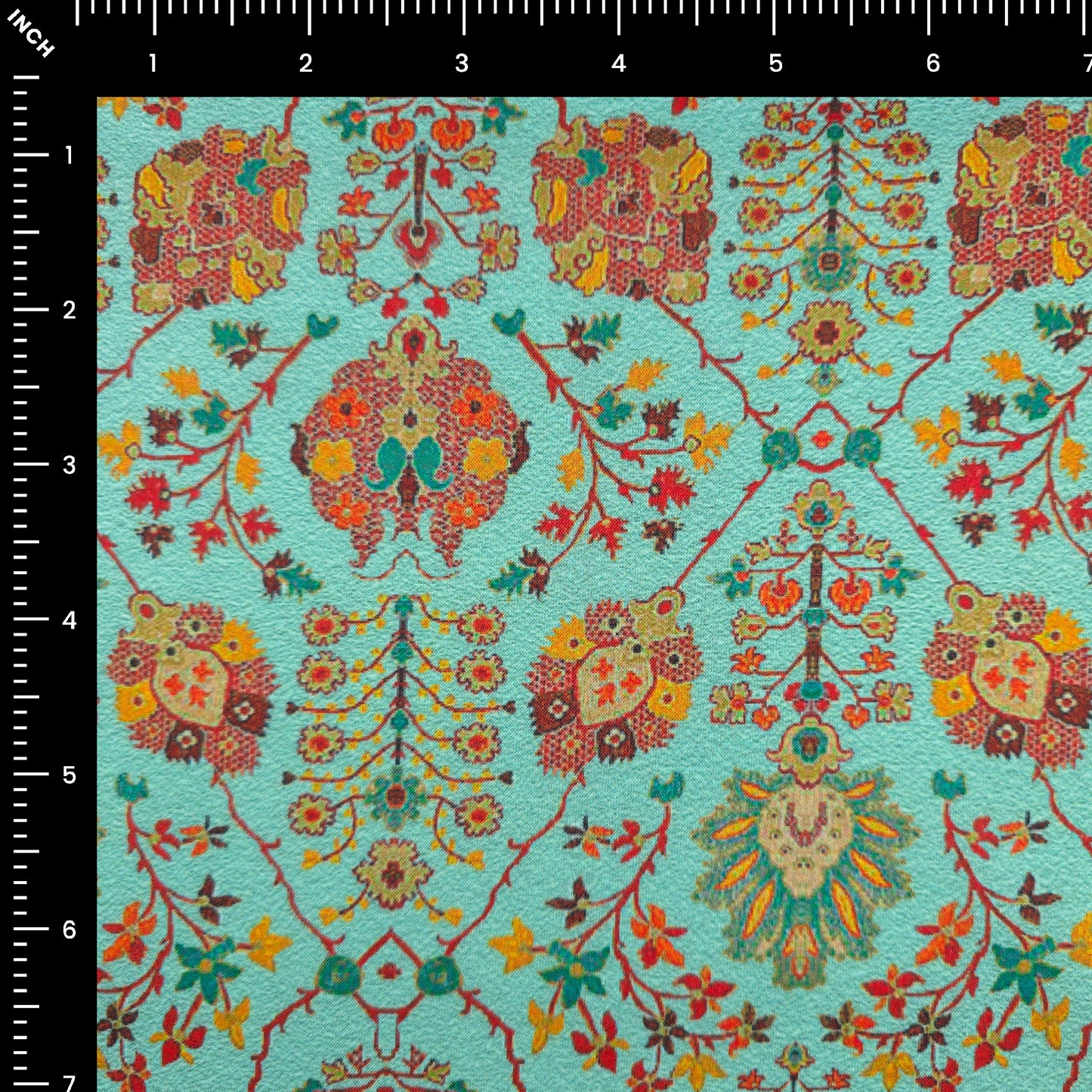 Heritage Floral Jaal PolyCotton Fabric