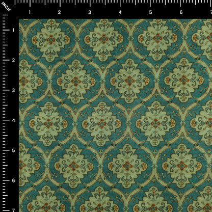 Vintage Ornamental Jaal Magic Slub Fabric