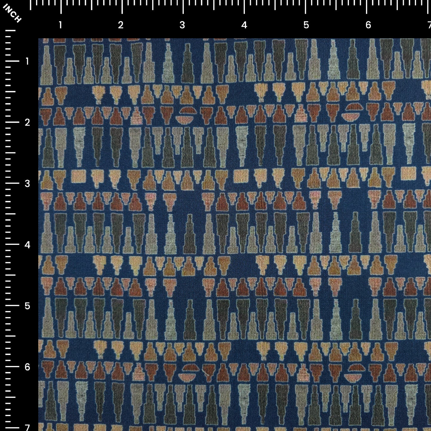 Tribal Rhythm Geometric Stripe Magic Slub Fabric