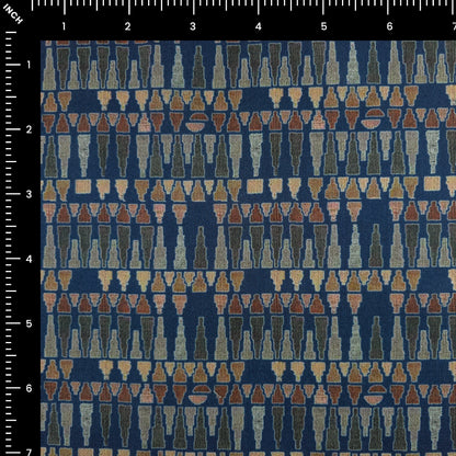 Tribal Rhythm Geometric Stripe Magic Slub Fabric