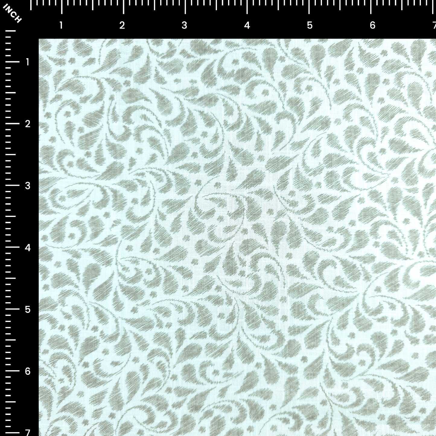 Subtle Vine Buta Cotton Slub Fabric