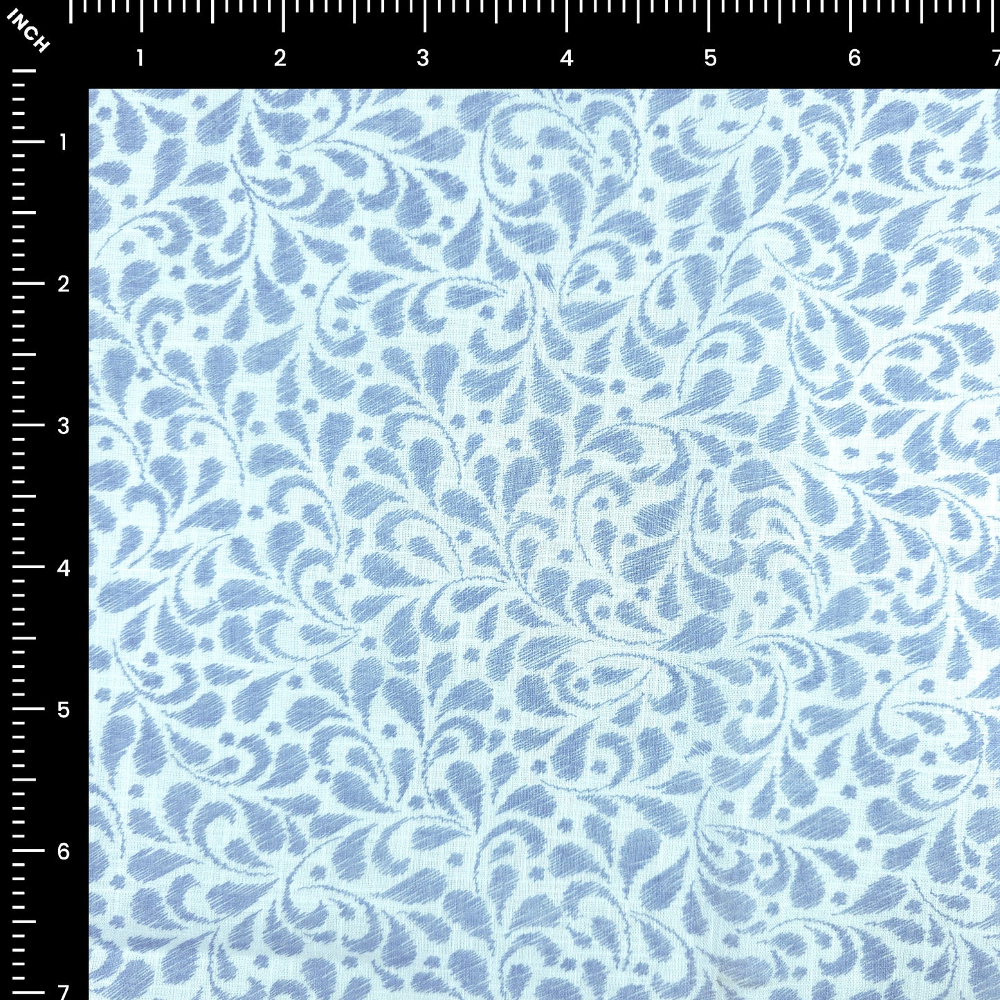 Subtle Vine Buta Cotton Slub Fabric