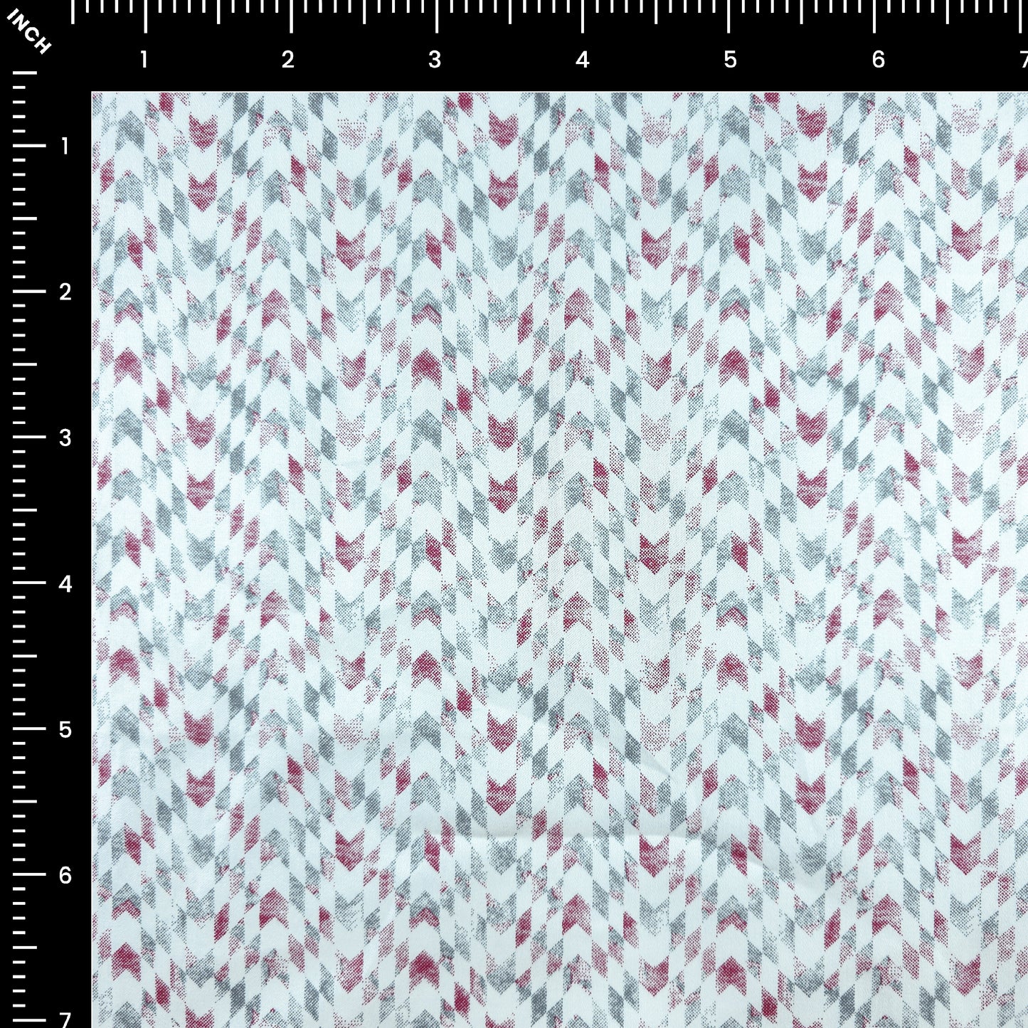 Modern Chevron Fusion Printed Satin Fabric