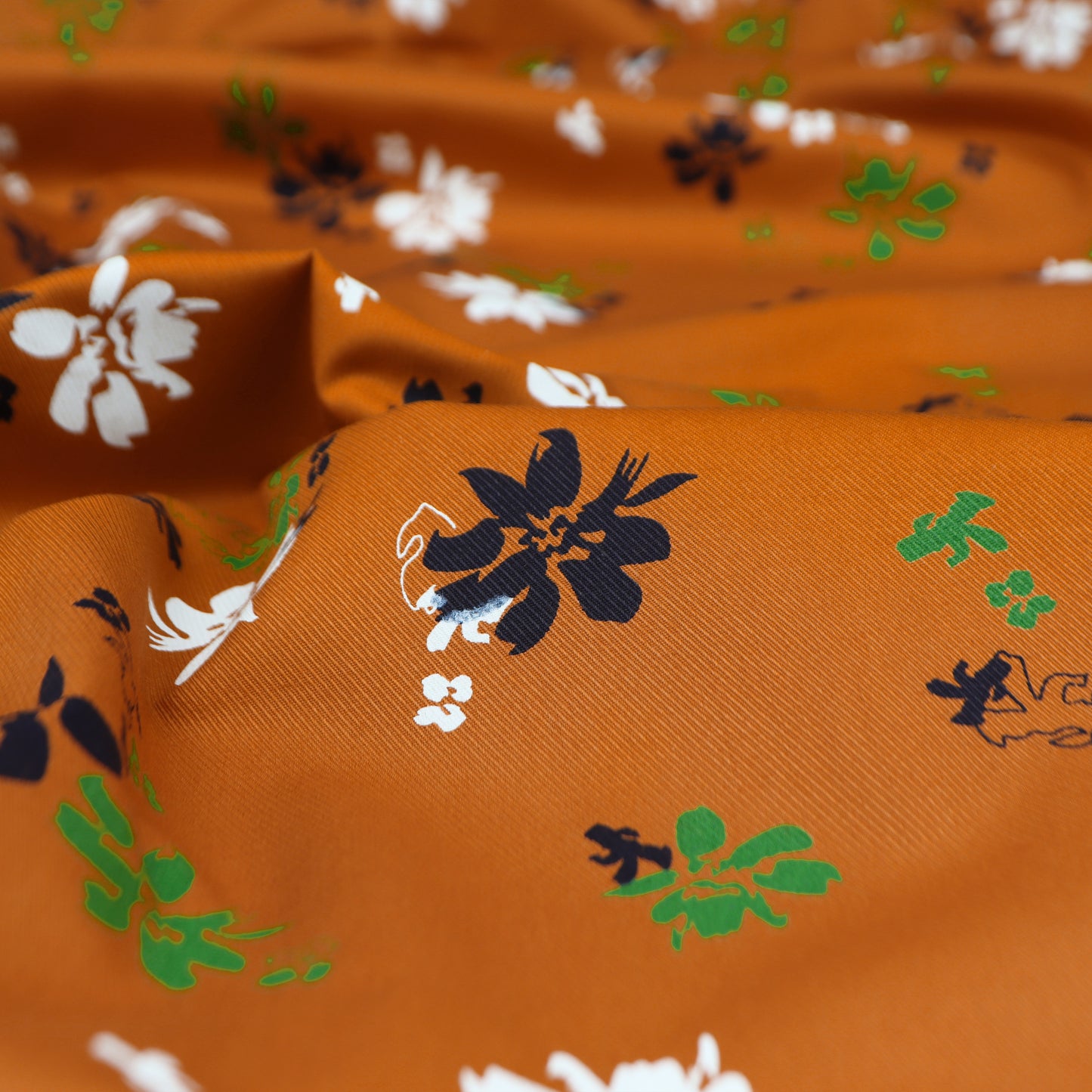 Floral Printed Twill Fabric – Premium Soft Twill for Shirts