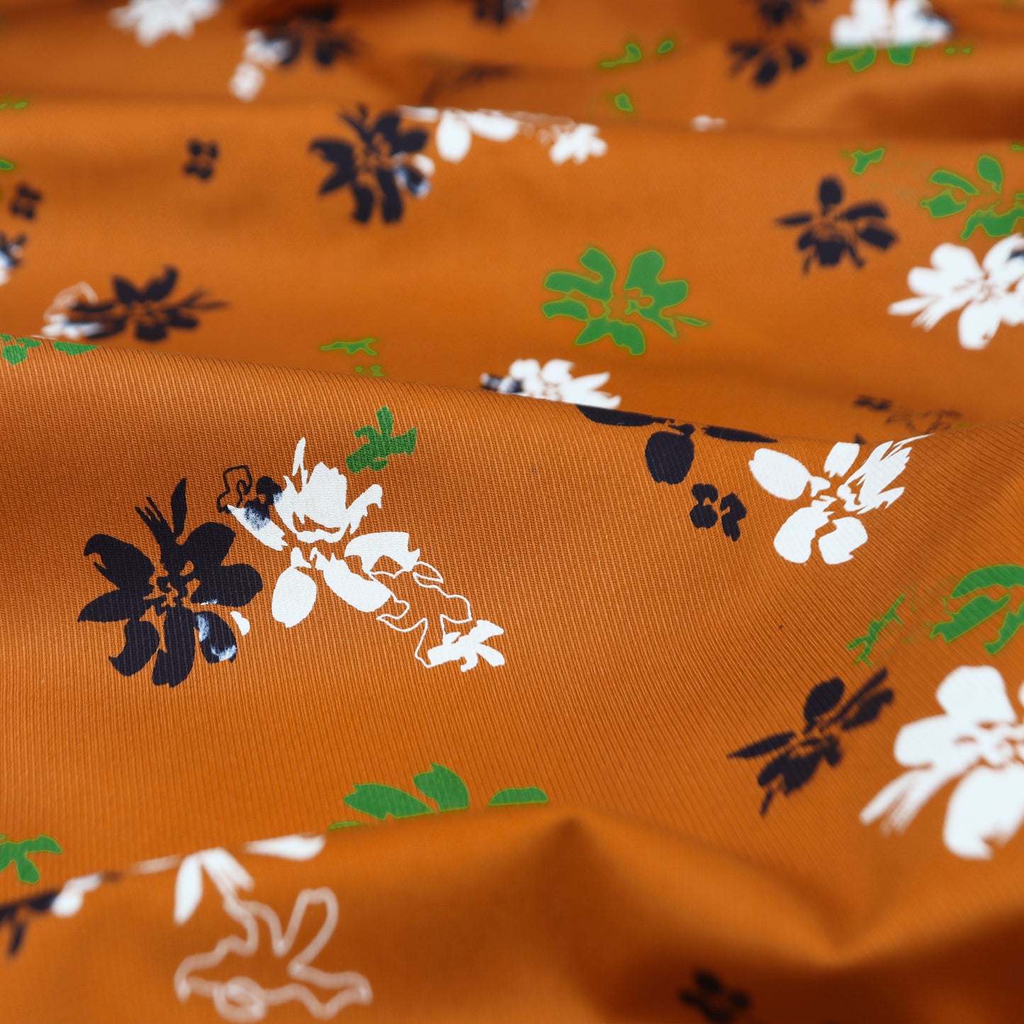 Floral Printed Twill Fabric – Premium Soft Twill for Shirts