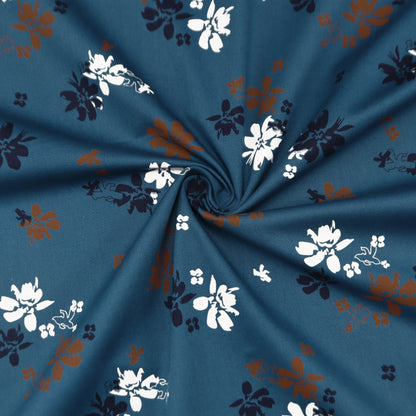 Floral Printed Twill Fabric – Premium Soft Twill for Shirts