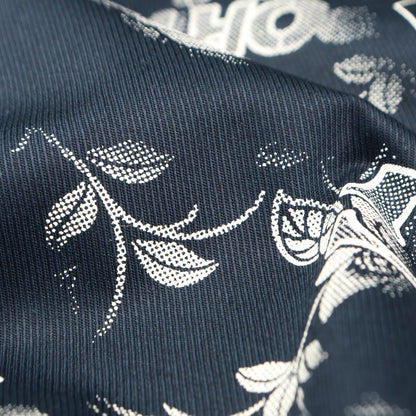 Nautical Printed Twill Fabric – Premium Navy Blue Twill