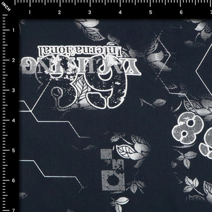 Nautical Printed Twill Fabric – Premium Navy Blue Twill