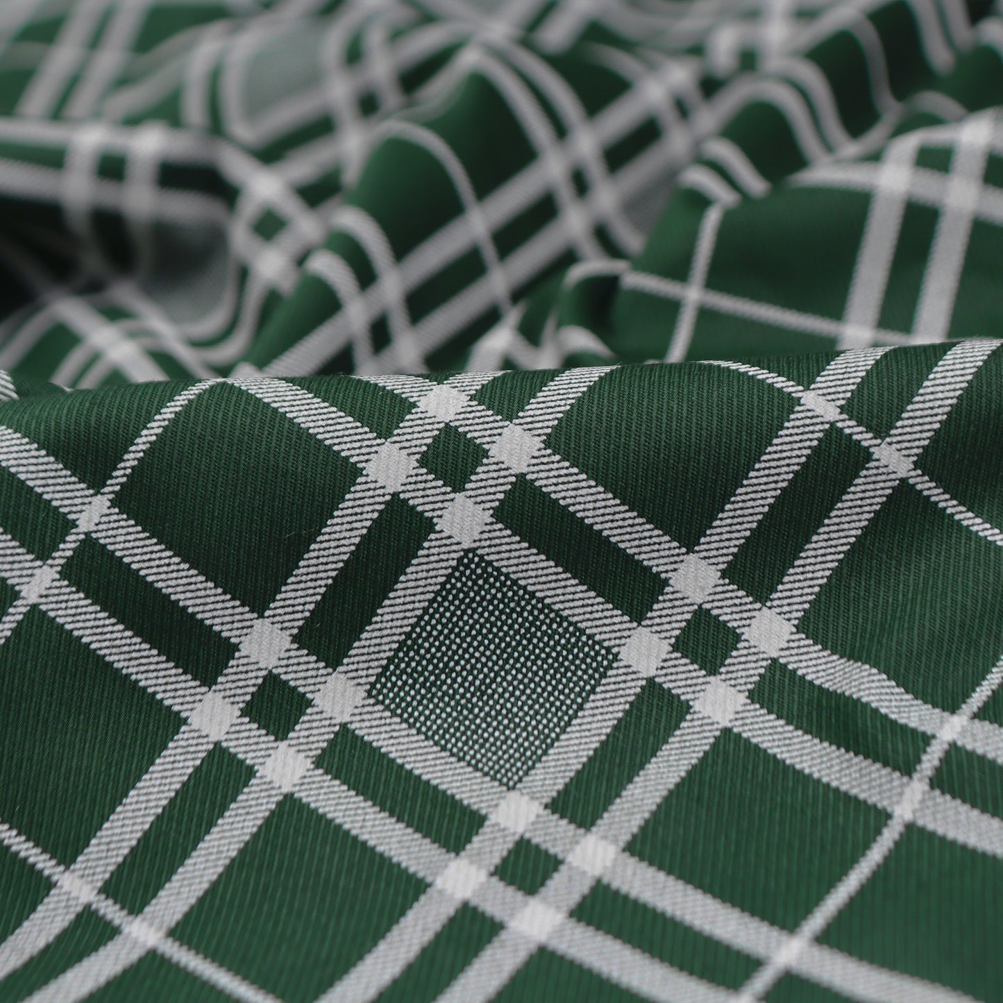 Classic Checkered Twill Fabric