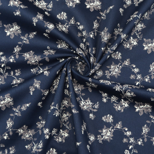Floral Vine Printed Twill Fabric