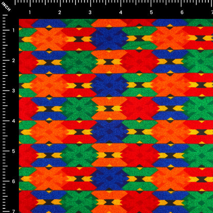 Traditional Nepali Geometric Poplin Fabric