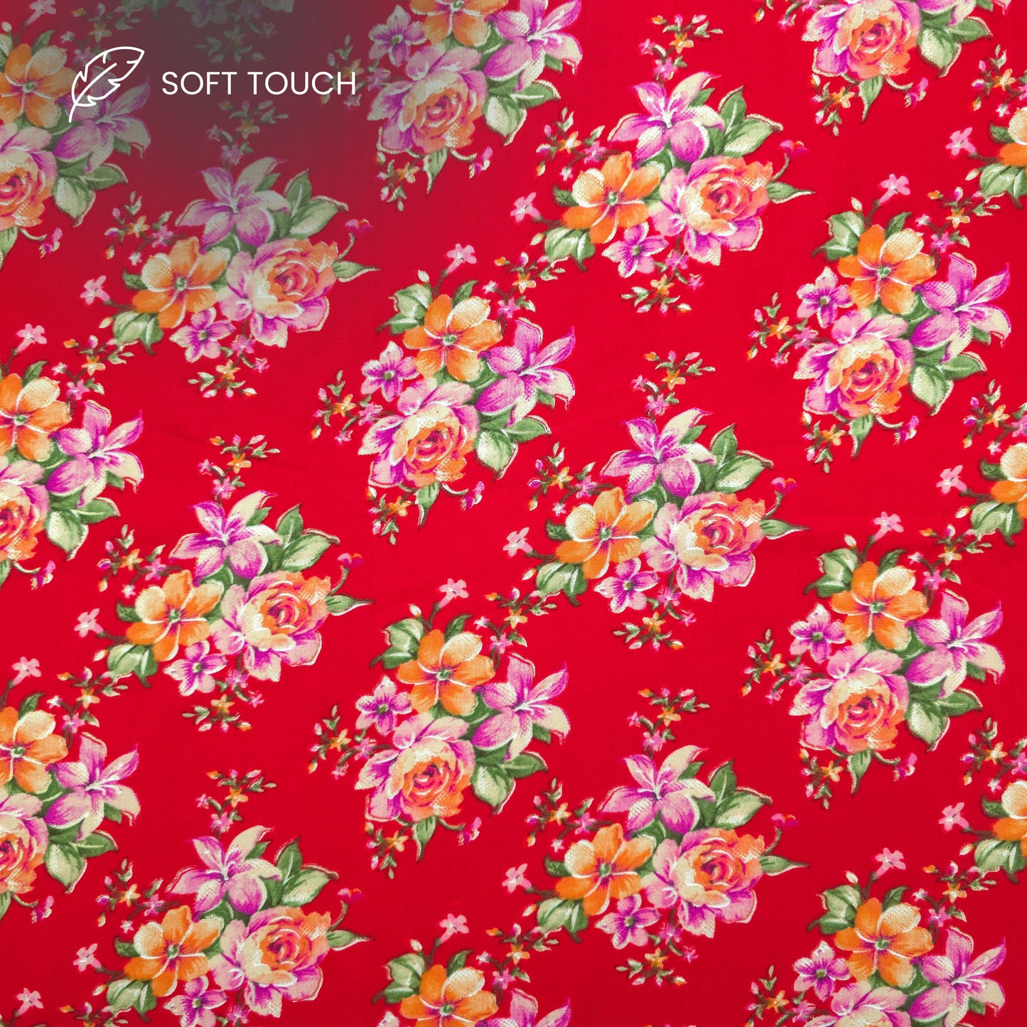 Floral Charm Foil Printed Rayon Fabric