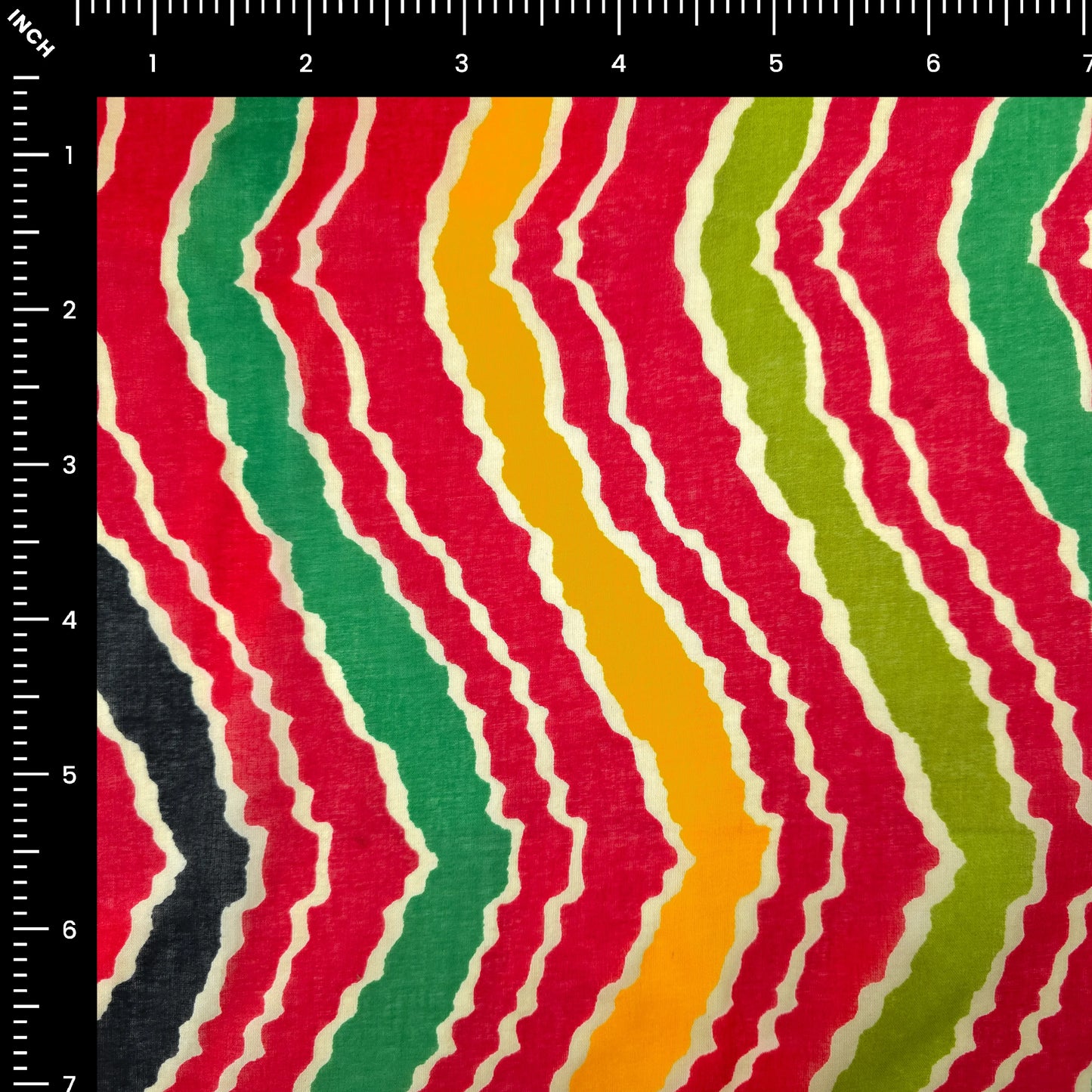 Jaipuri Leheriya Printed Cotton Mulmul Fabric